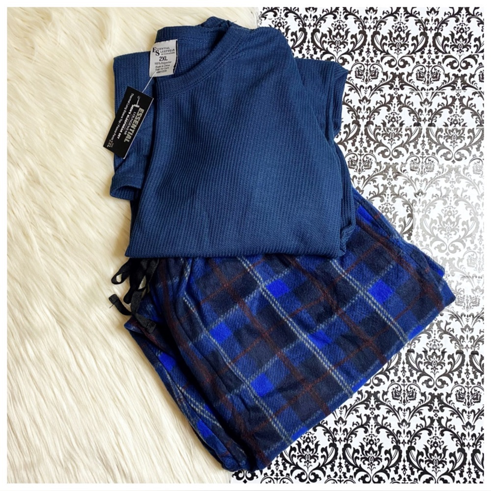 NWT Seven Apparel : size : 2XL : thermal top + fleece pants sleepwear pajama set